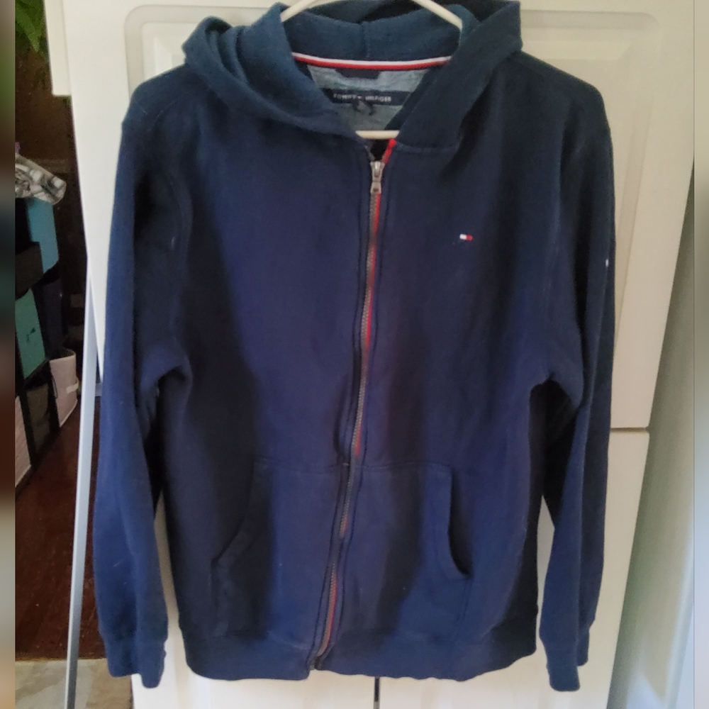 Tommy Hilfiger Classic Navy Zip-Up Hoodie Kids XL